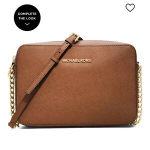MICHAEL KORS Leather Jet Set East West Crossbody